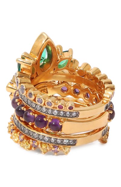 Кольцо trinity QUEENSBEE разноцветного цвета по цене 108900 руб., арт. 102355, фото 3 Кольцо trinity QUEENSBEE, арт. 102355, фото 3