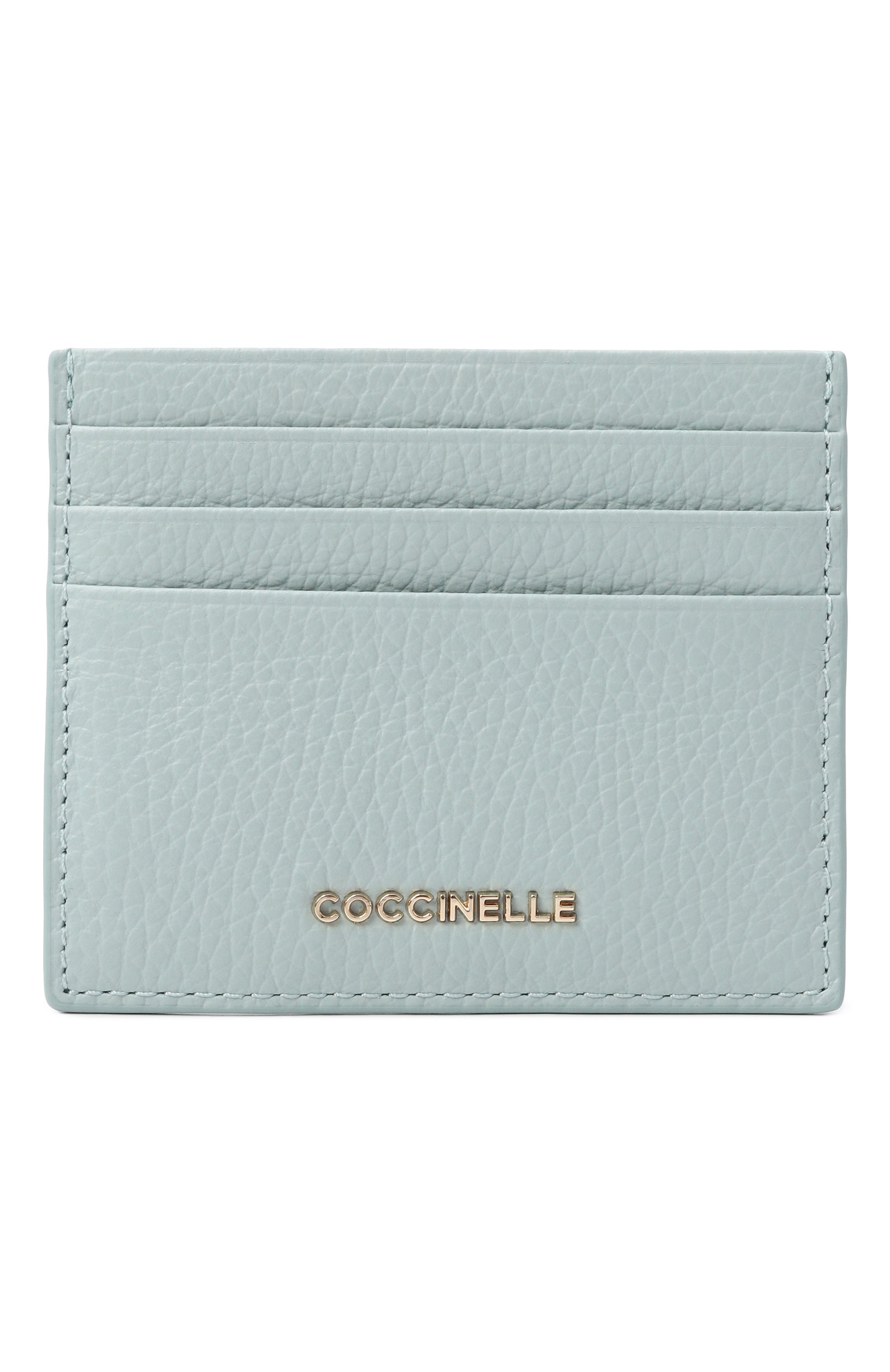 Кожаный футляр для кредитных карт COCCINELLE голубого цвета по цене 6050 руб., арт. E2MW5129501, фото 1 Кожаный футляр для кредитных карт COCCINELLE, арт. E2MW5129501, фото 1