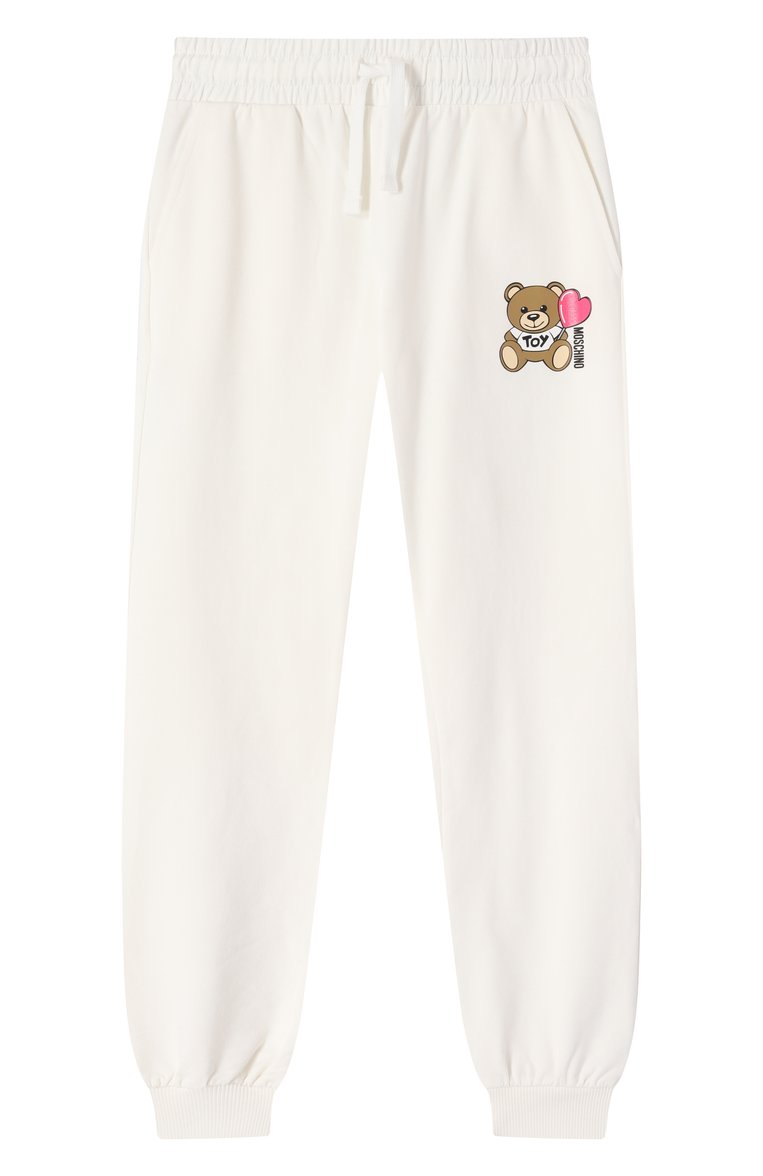 Детская комплект из толстовки и брюк MOSCHINO молочного цвета, арт. HDK033/LDA00/10-14 | Фото 5 (Рукава: Длинные; Материал внешний: Хлопок; Тематический товар: Teddy Bear; Девочки Кросс-КТ: Костюмы-спорт; Автоматизация ТО: Проставлено; Автоматизация состава: Проставлено; Ростовка одежда: 10 - 11 лет | 140 - 146см, 12 лет | 152 см, 16 лет | 164 см)
