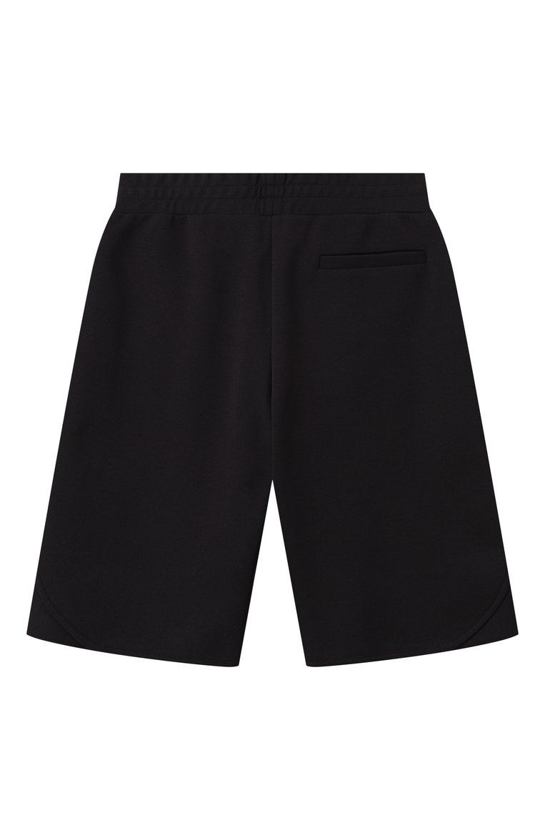 Детского комплект из футболки и шорт EMPORIO ARMANI черно-белого цвета, арт. EB000169/AF13218 | Фото 5 (Рукава: Короткие; Мальчики Кросс-КТ: Костюмы-спорт; Материал внешний: Синтетический материал; Автоматизация состава: Проставлено; Автоматизация ТО: Проставлено; Ростовка одежда: 6 лет | 116 см, 7 лет | 122 см, 8 лет | 128 см, 10 - 11 лет | 140 - 146см, 13 - 15 лет | 158 см, 16 лет | 164 см, 4 года | 104 см, 5 лет | 110 см)
