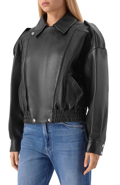 Кожаная куртка JACOB LEE черного цвета по цене 584500 руб., арт. WLJ20128AW25B-MK, фото 3 Кожаная куртка JACOB LEE, арт. WLJ20128AW25B-MK, фото 3