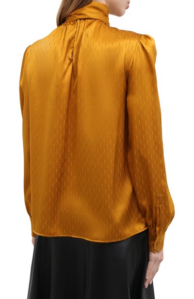 Шелковая блузка SAINT LAURENT, арт. 642360/Y8B58, фото 4