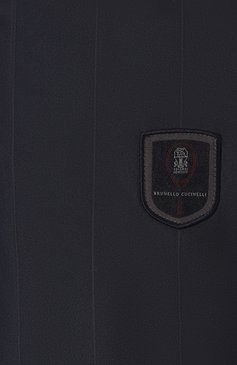 Мужской жилет BRUNELLO CUCINELLI темно-синего цвета, арт. MB417B2297 | Фото 5 (Длина (верхняя оде�жда): Короткие; Материал внешний: Синтетический материал; Мужское Кросс-КТ: жилеты-тонкие; Стили: Кэжуэл)