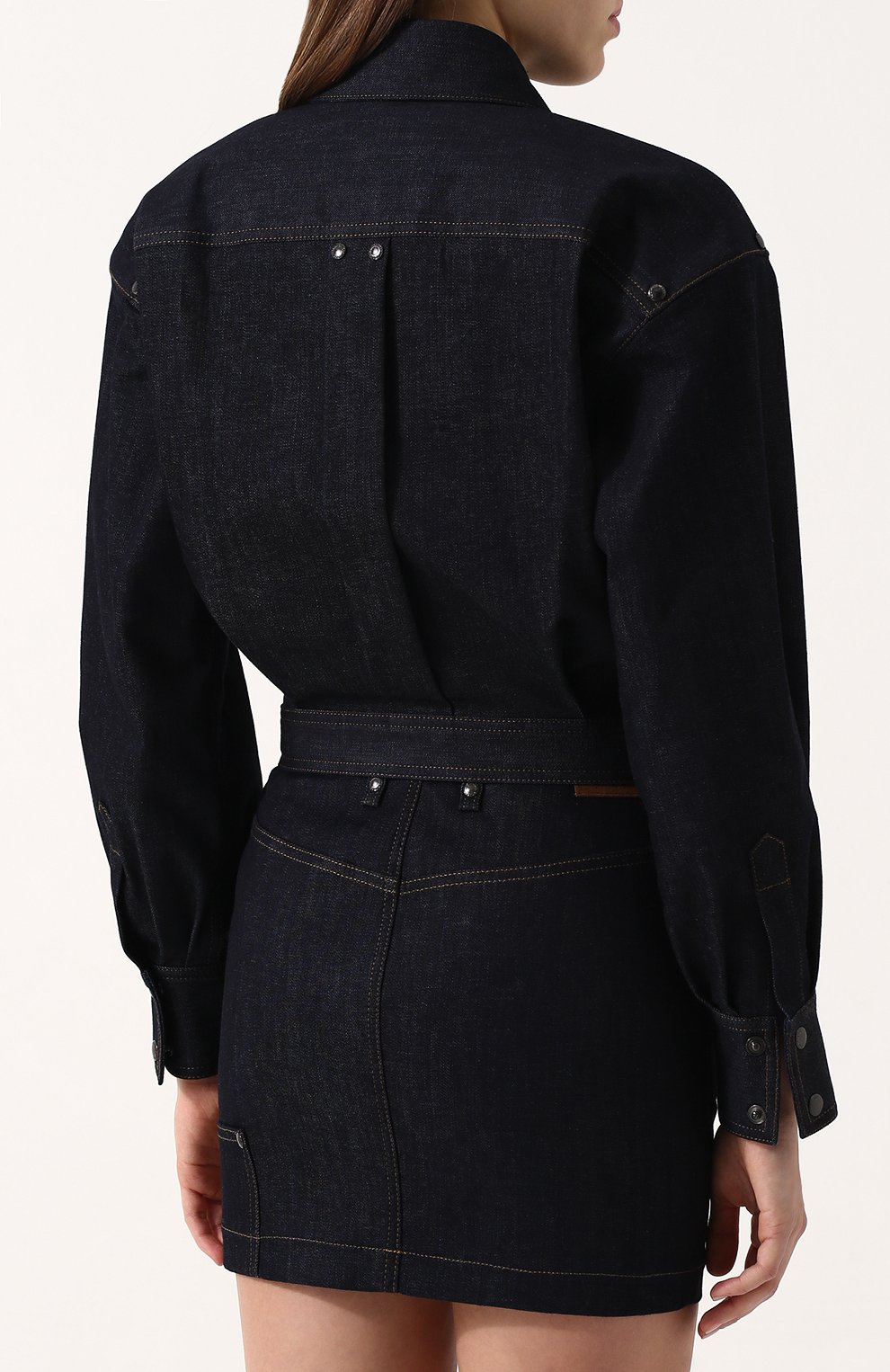 Укороченная джинсовая куртка с отложным воротником TOM FORD, арт. CPD003-DEX083, фото 4