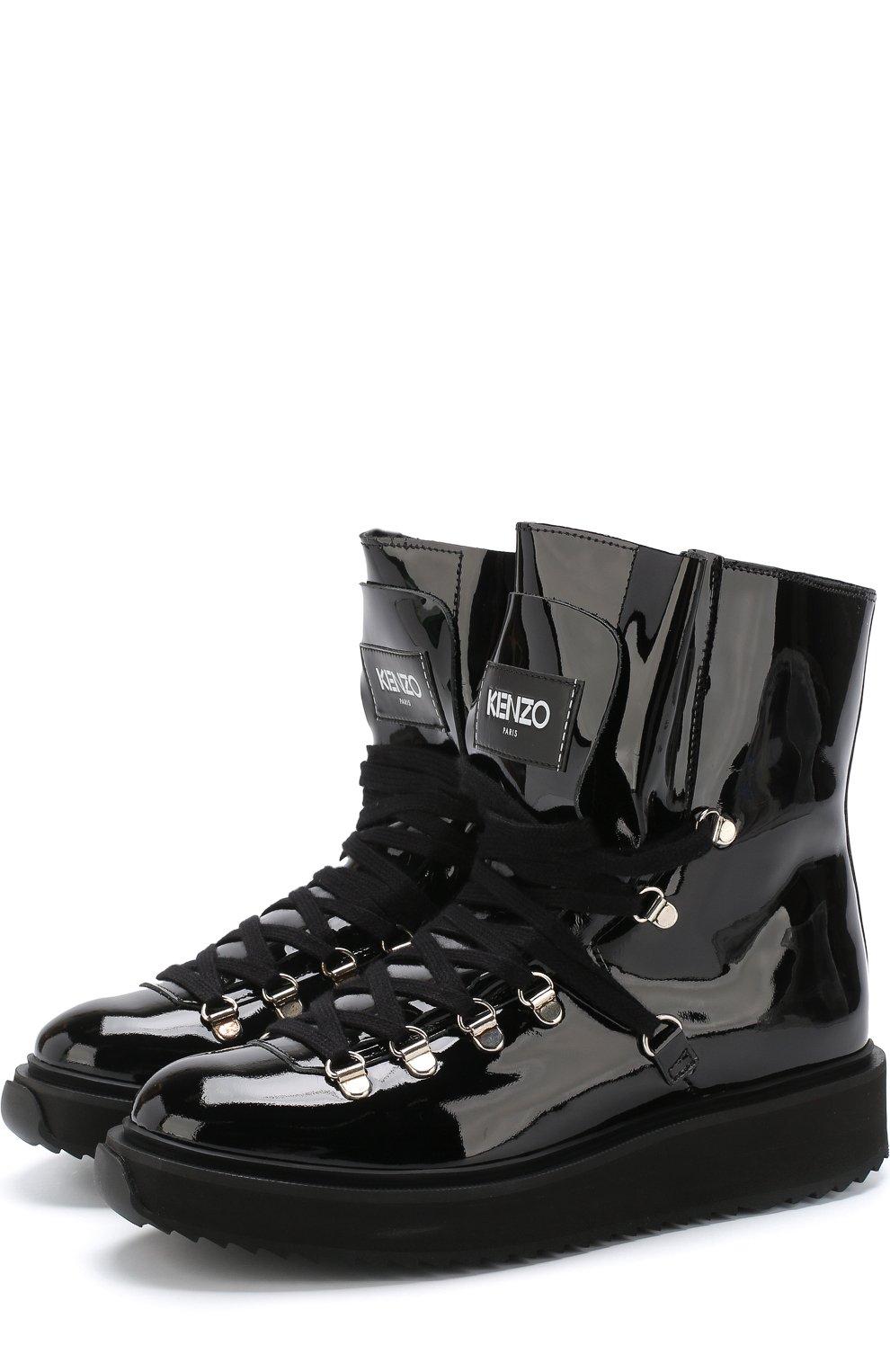 Лаковые ботинки с внутренней меховой отделкой KENZO, арт. 2BT301L64, фото 1