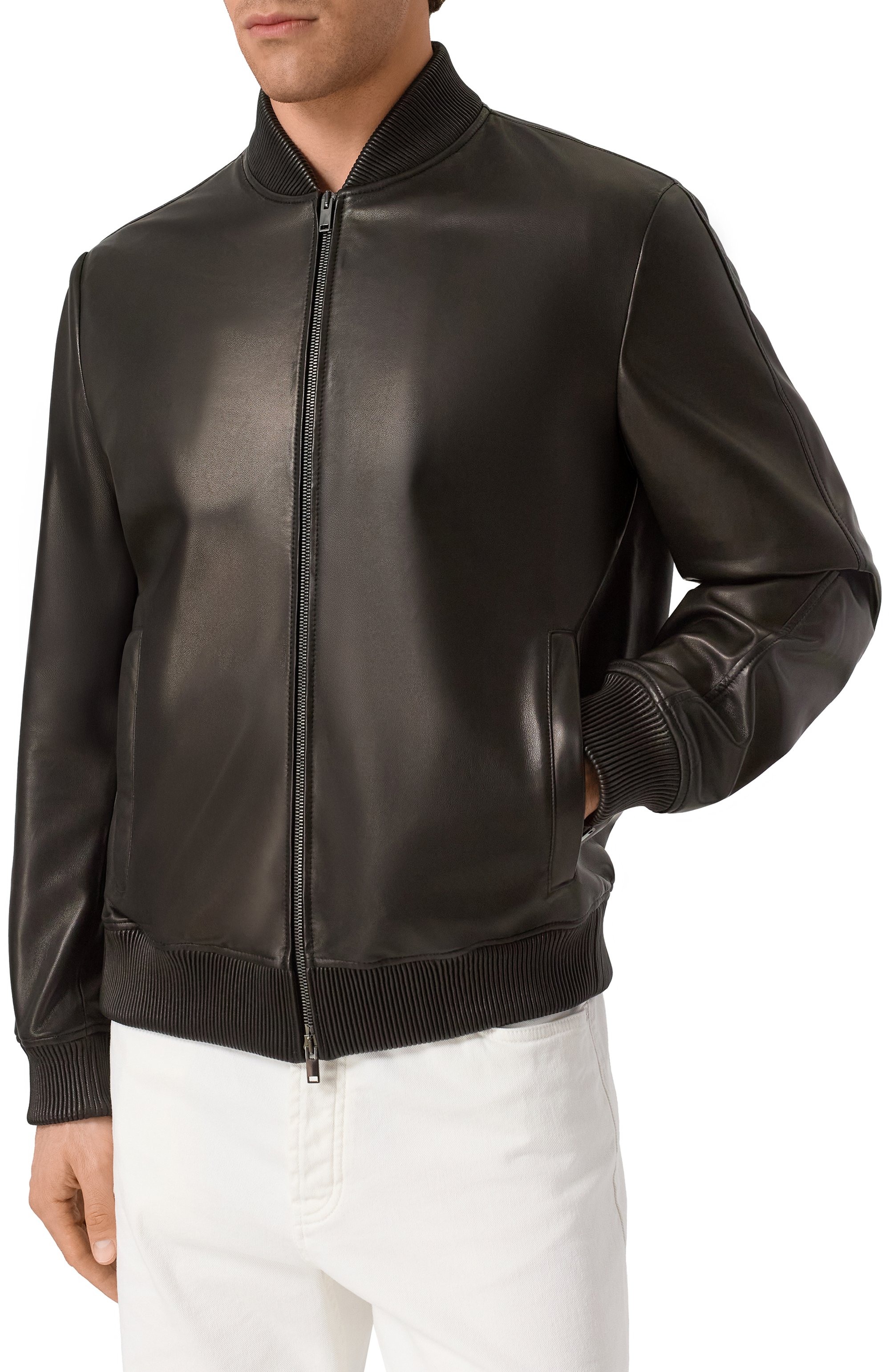 Кожаный бомбер MVST, арт. 54202, фото 3