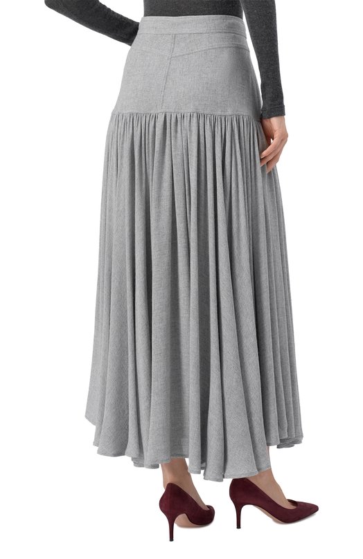 Юбка из вискозы и шерсти Giambattista Valli 25FWPVCA2054/17NAL Серый  25FWPVCA2054/17NAL Фото 4