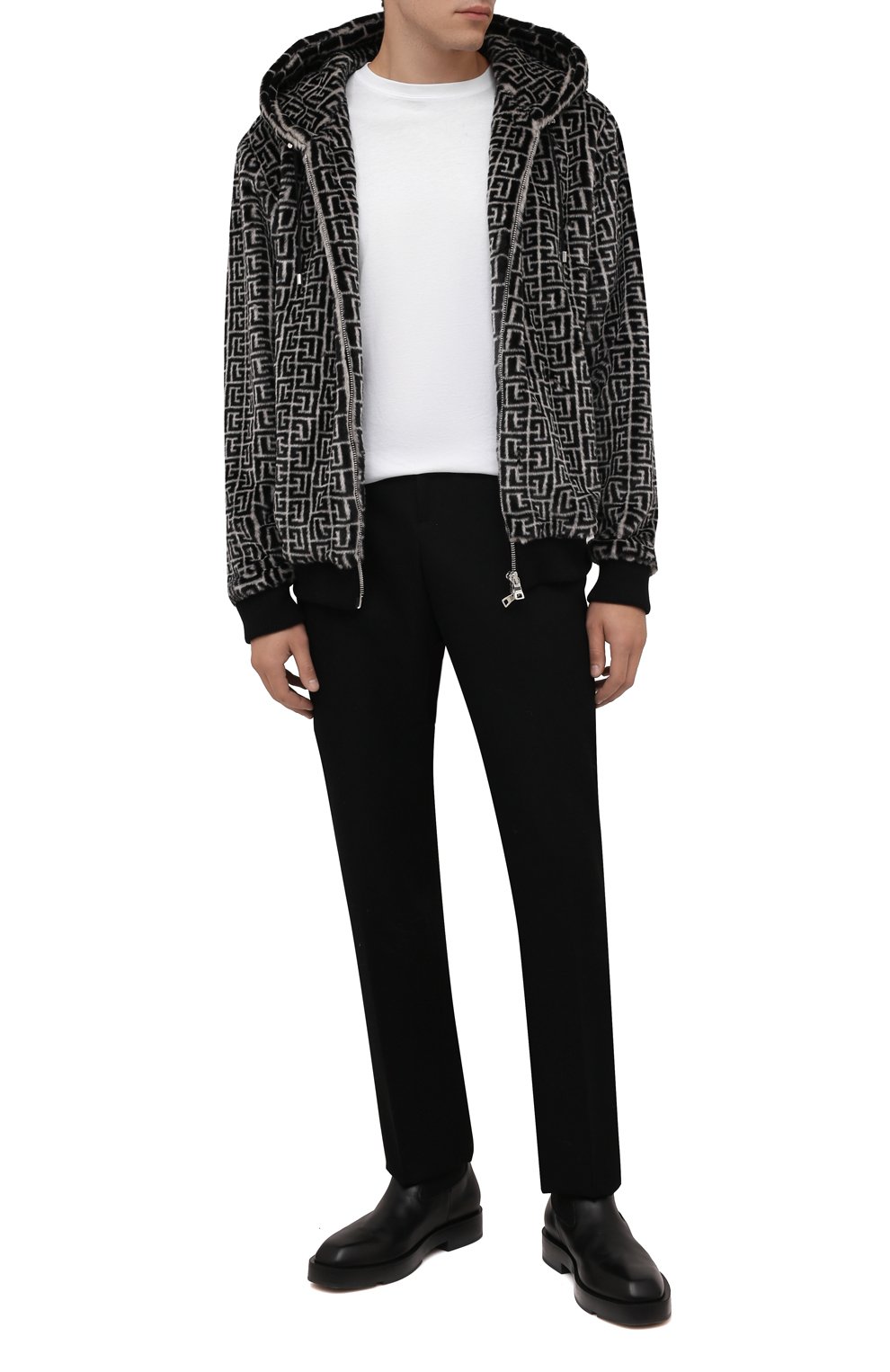 Бомбер BALMAIN черного цвета по цене 192500 руб., арт. WH1JR016/X165, фото 2 Бомбер BALMAIN, арт. WH1JR016/X165, фото 2