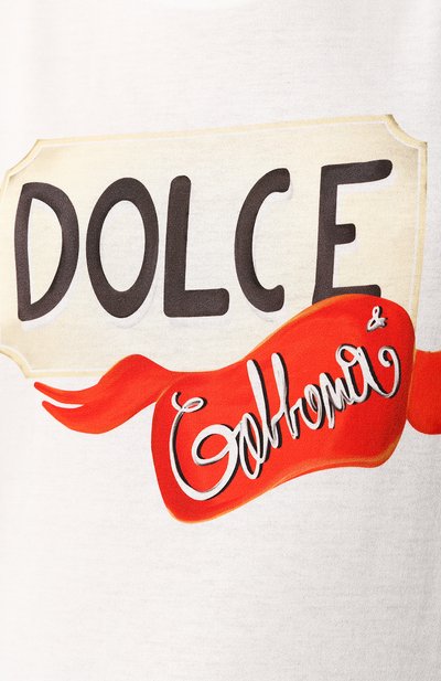 Хлопковая майка DOLCE & GABBANA белого цвета по цене 46400 руб., арт. F8K88T/FI7S7, фото 5 Хлопковая майка DOLCE & GABBANA, арт. F8K88T/FI7S7, фото 5