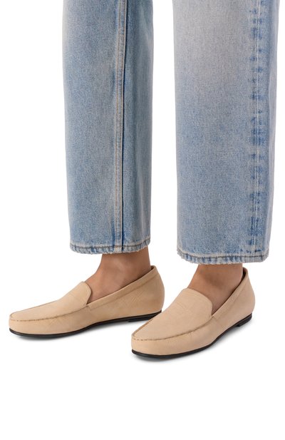 Замшевые лоферы pesaro LOULOU DE SAISON бежевого цвета по цене 66650 руб., арт. PESAR0, фото 2 Замшевые лоферы pesaro LOULOU DE SAISON, арт. PESAR0, фото 2