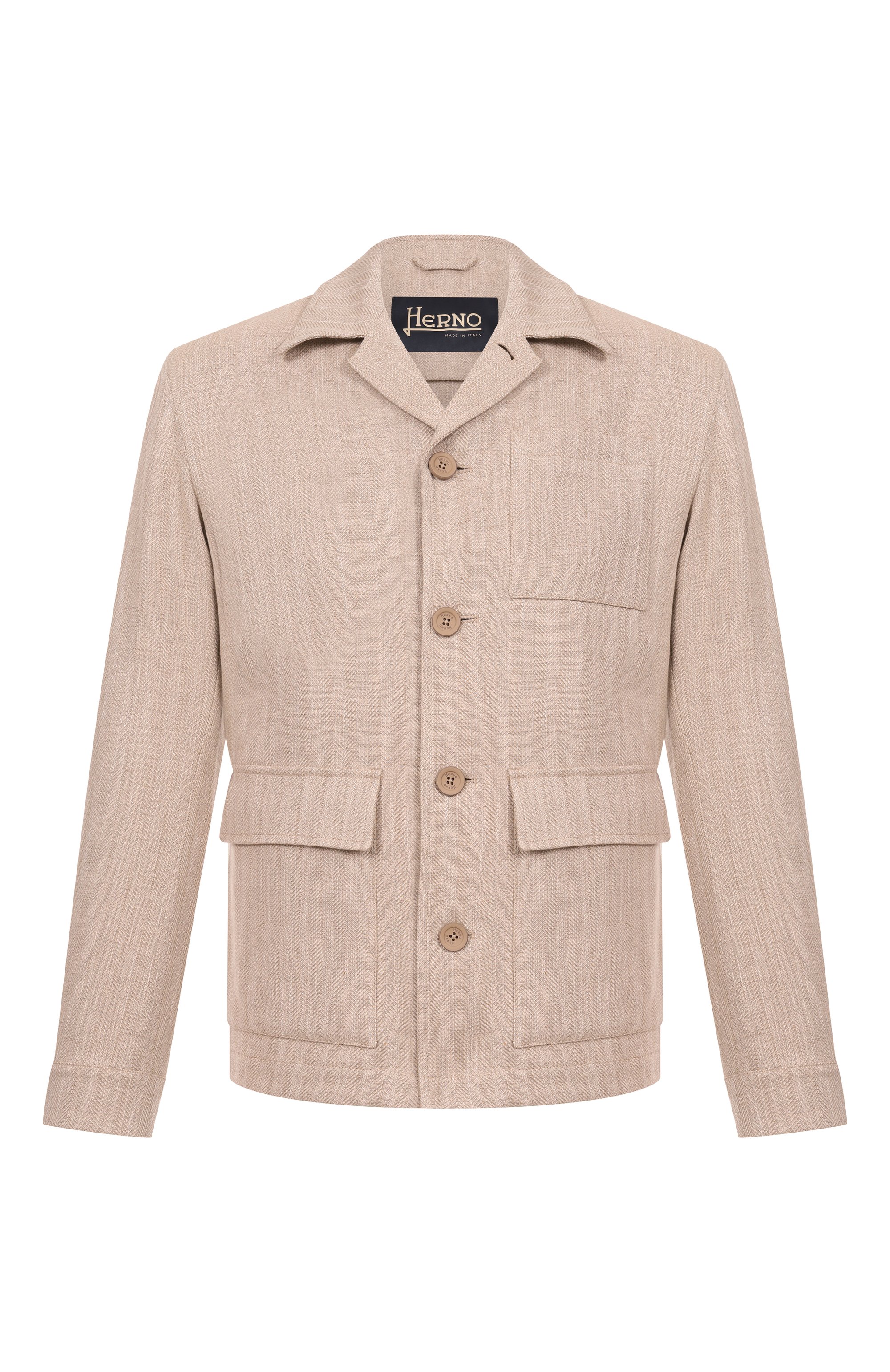 Куртка-рубашка из хлопка и льна HERNO, арт. GI000504U/13243, фото 1