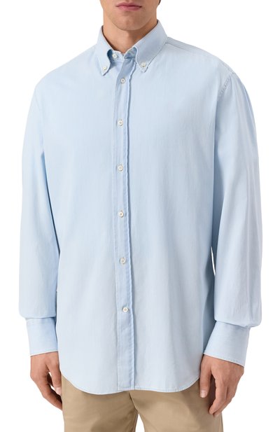 Хлопковая рубашка BRUNELLO CUCINELLI, арт. MR6831716P, фото 3