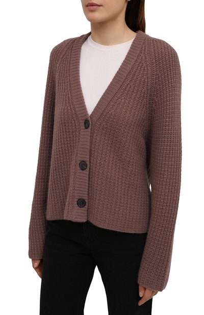 Кашемировый кардиган WINDSOR коричневого цвета по цене 78300 руб., арт. 52 DP707 10000805, фото 3 Кашемировый кардиган WINDSOR, арт. 52 DP707 10000805, фото 3