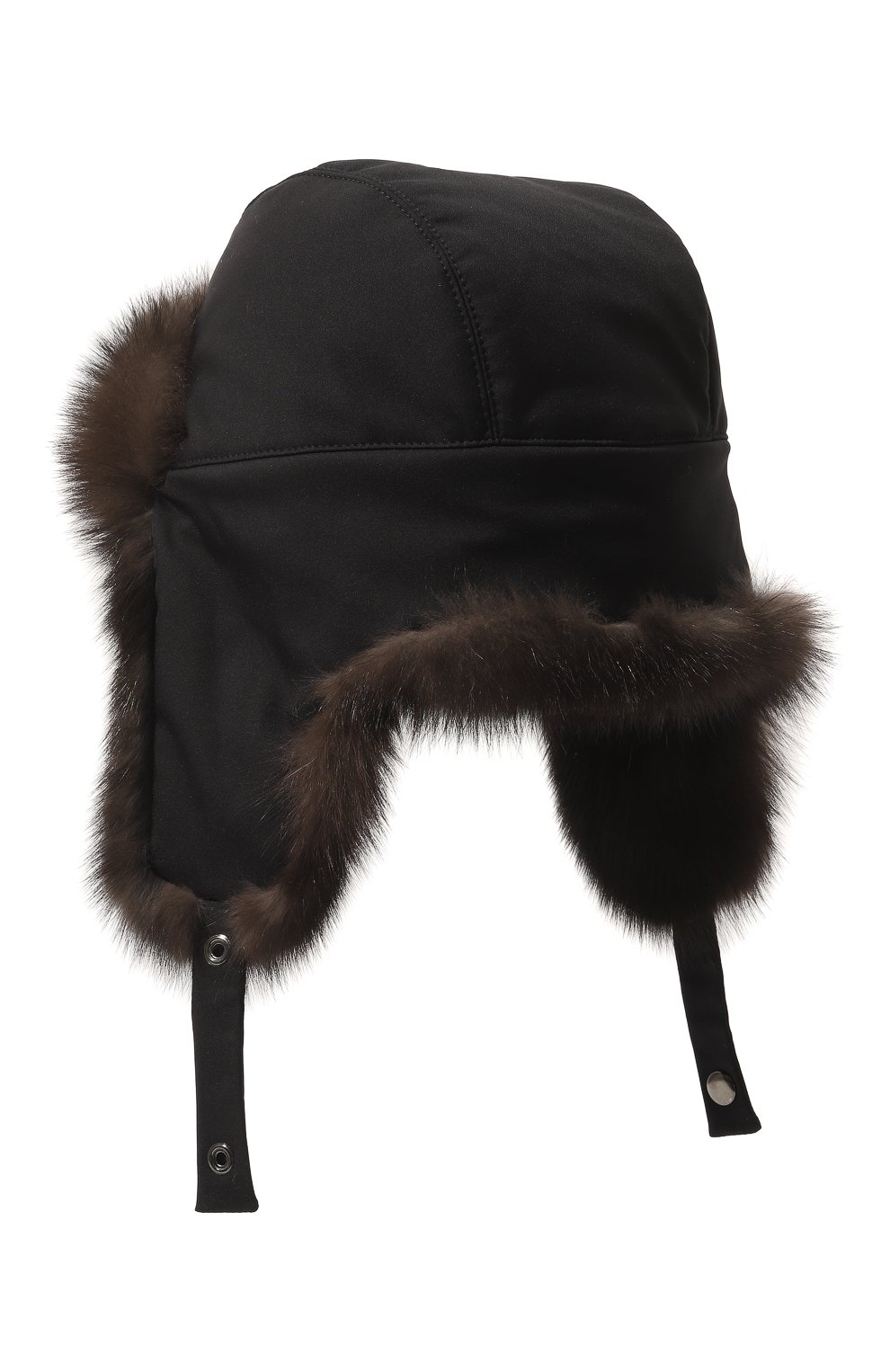 Шапка-ушанка из кашемира и меха соболя BLACK SABLE, арт. BS-005AF1, фото 3