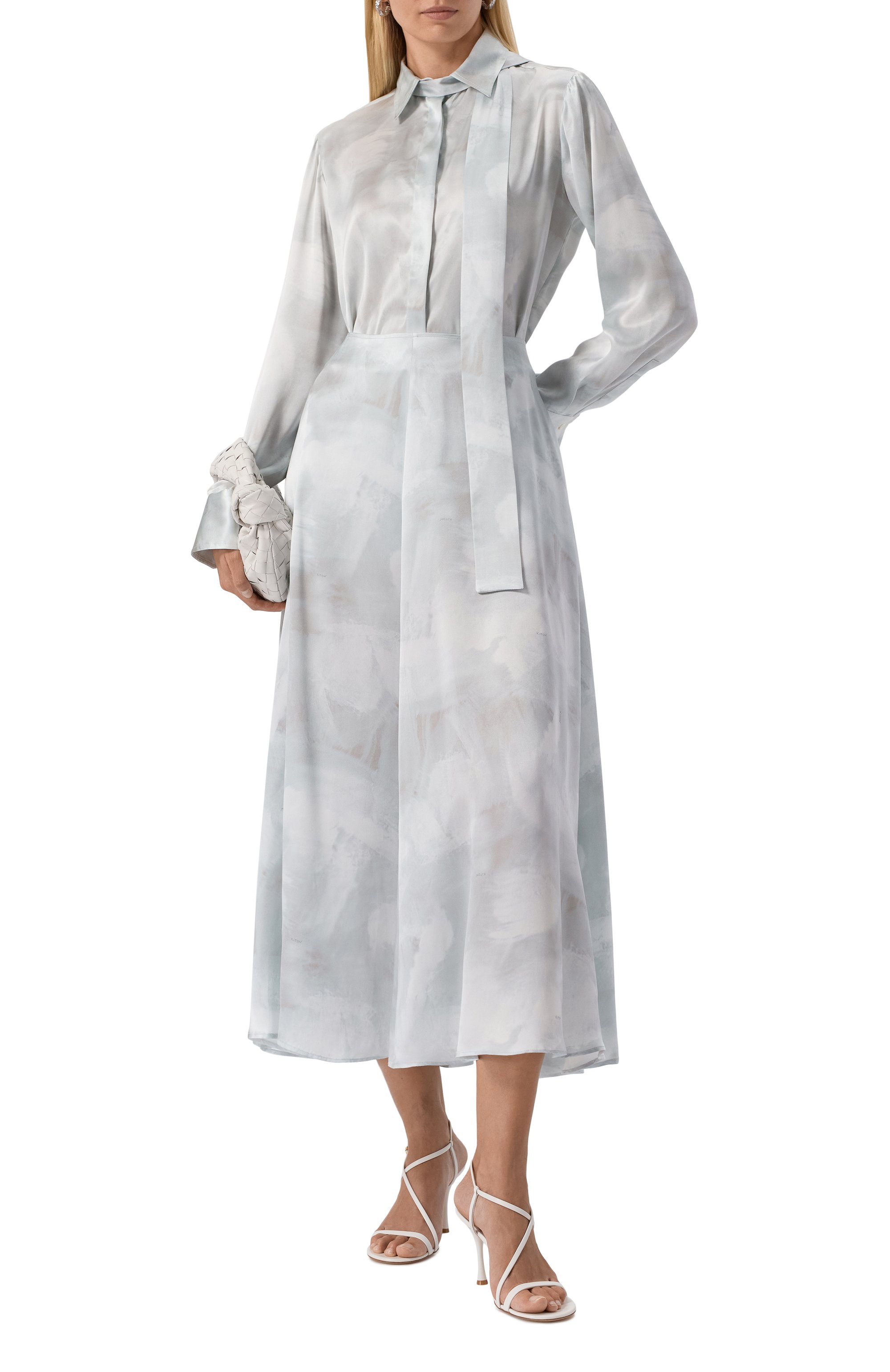 Атласная блузка KITON, арт. D48407K0926E02_1, фото 2