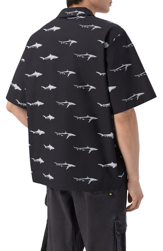 Хлопковая рубашка HUGO Blue 50555413 Чёрный  50555413 Фото 4