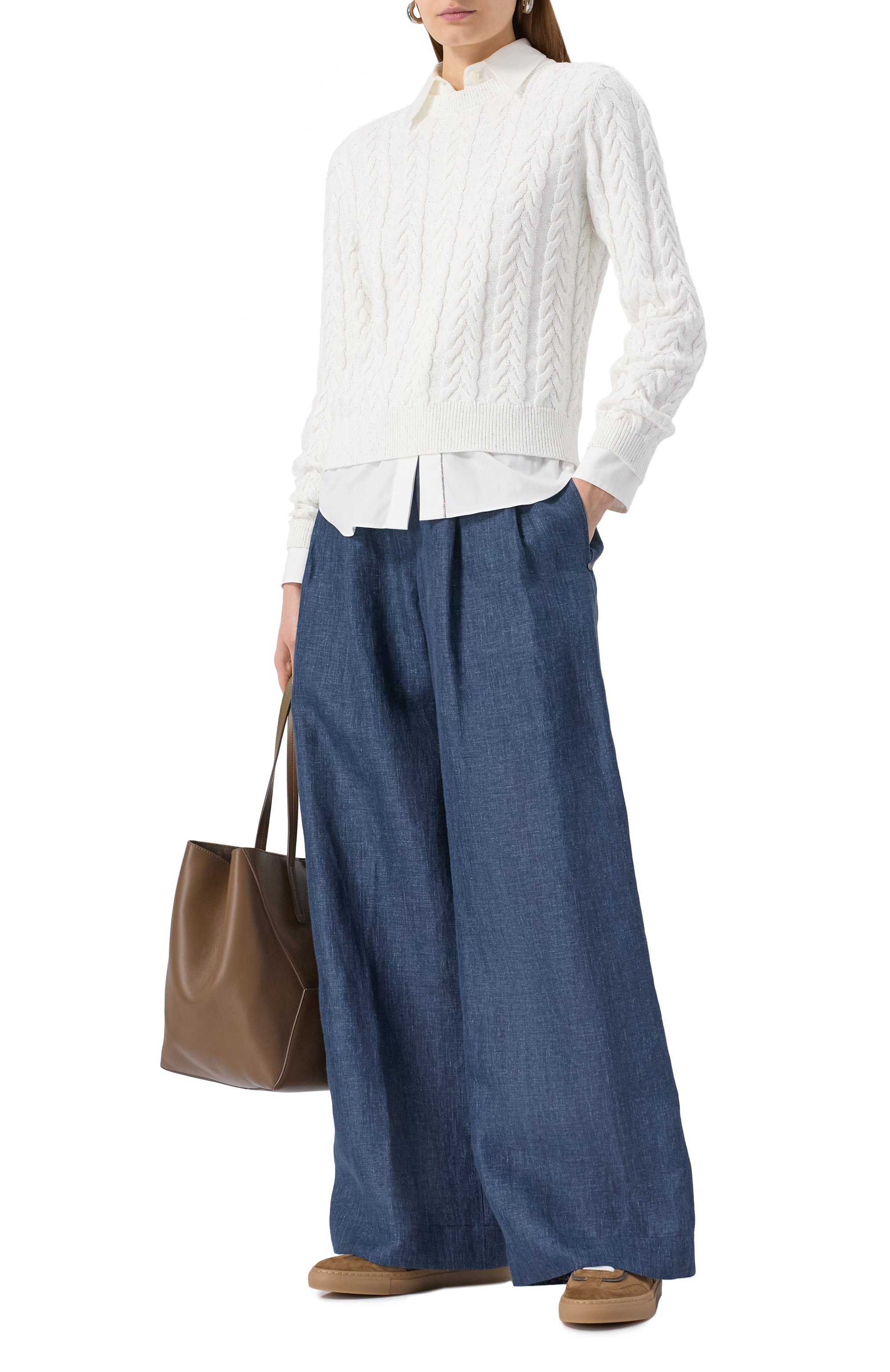 Льняные брюки BRUNELLO CUCINELLI, арт. MH538P8862, фото 2