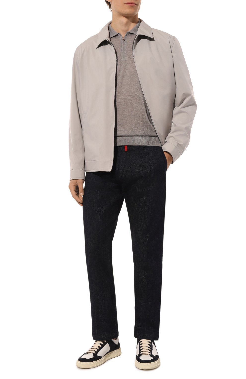 Кожаные кеды KITON, арт. USSA204N0110501, фото 2