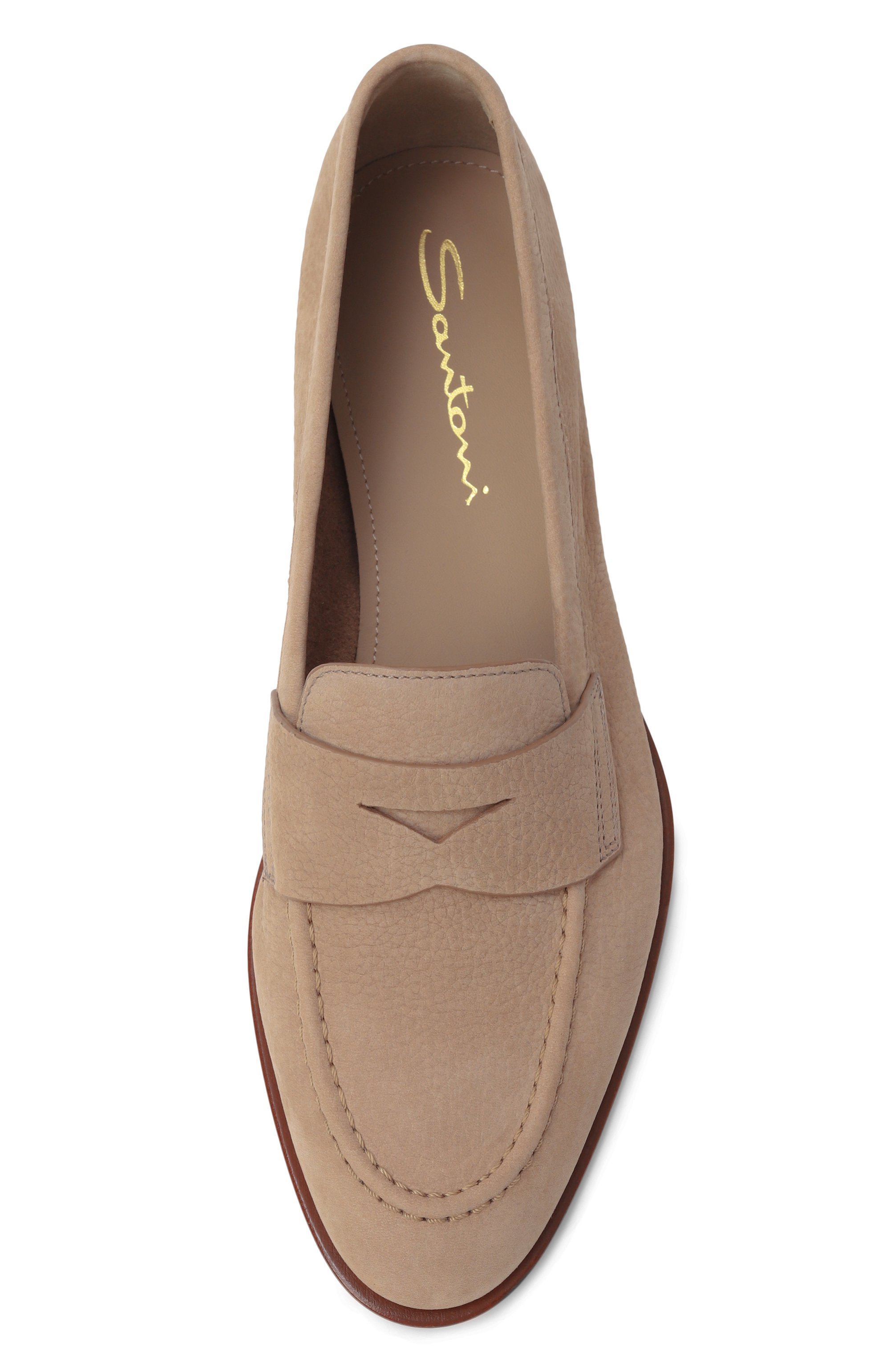 Пенни-лоферы из нубука SANTONI, арт. WUSG59962HAFSPRX, фото 6