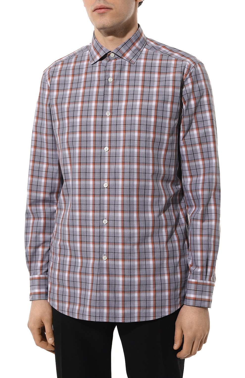 Хлопковая рубашка ZEGNA, арт. UCX01A6/SRF5, фото 3