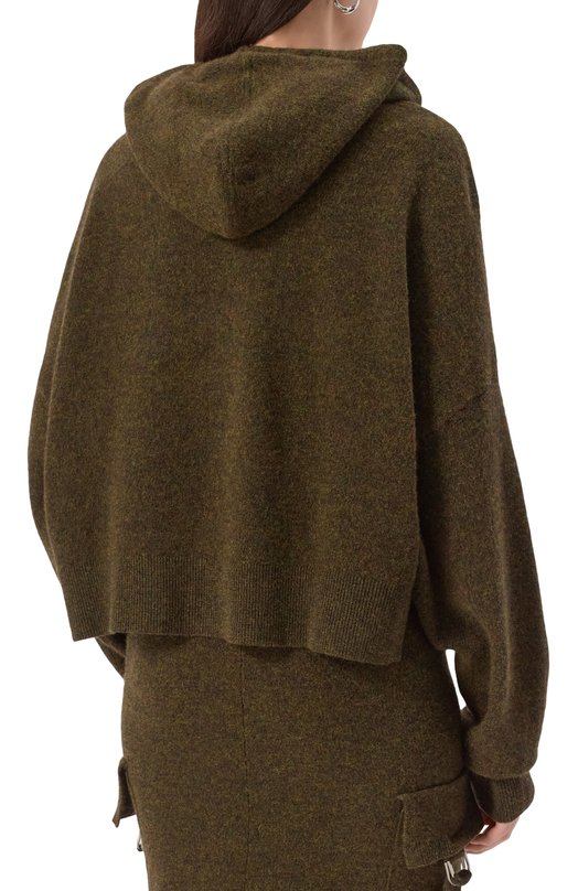 Шерстяное худи Blumarine 2M600A Хаки  2M600A Фото 4