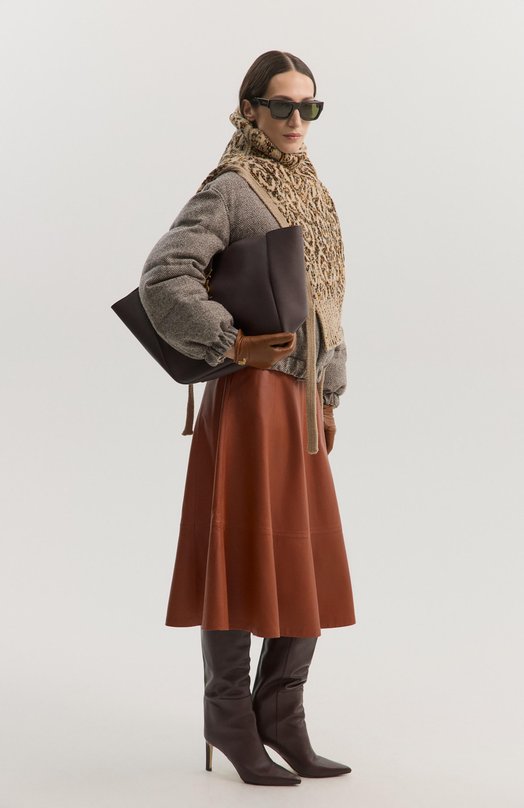 Кожаная юбка MVST M26.2PW.L906/L011 NAPPA Коричневый  M26.2PW.L906/L011 NAPPA Фото 6