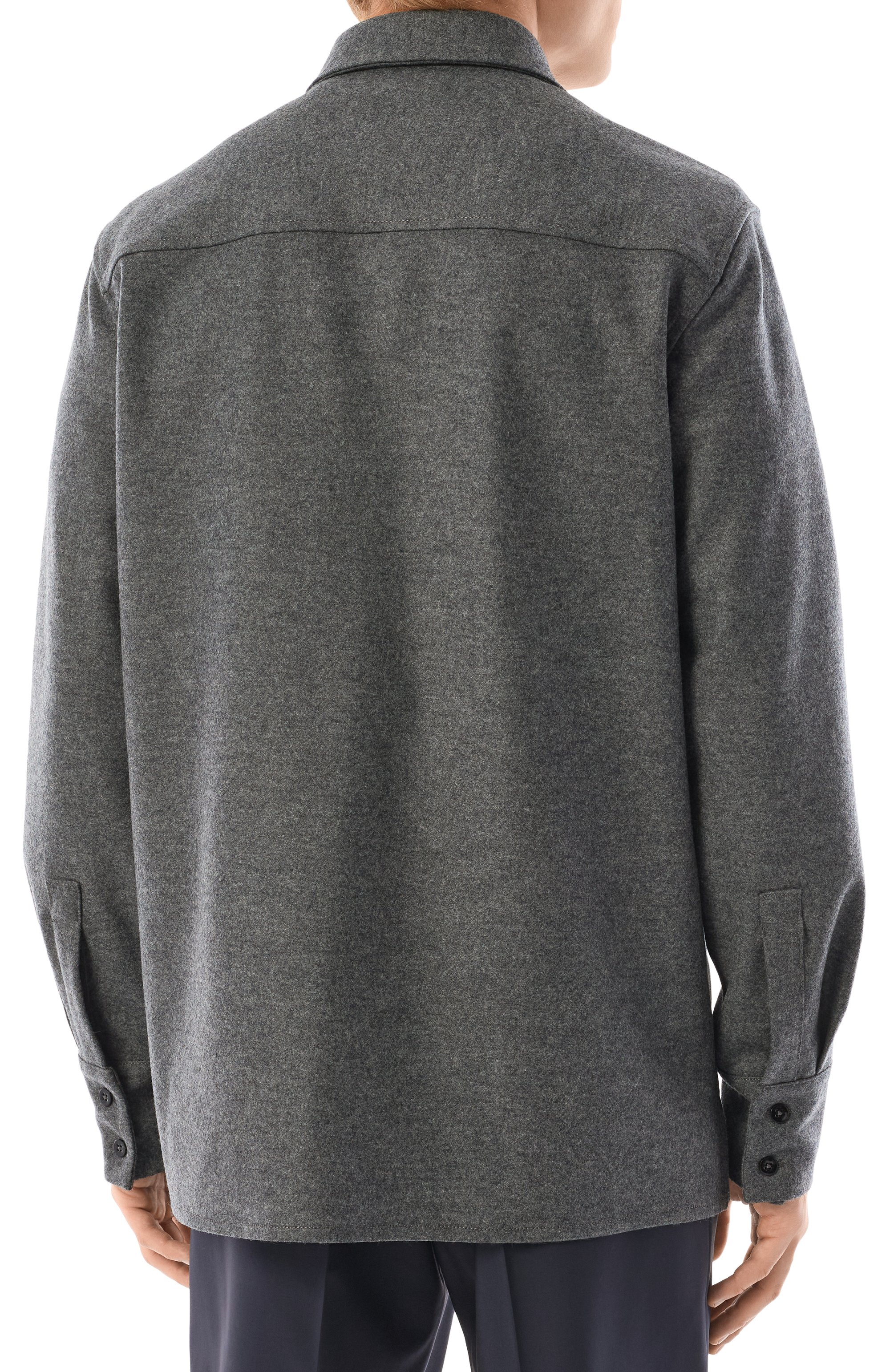 Шерстяная рубашка JIL SANDER темно-серого цвета по цене 135500 руб., арт. J61DL0045/J40045, фото 4 Шерстяная рубашка JIL SANDER, арт. J61DL0045/J40045, фото 4