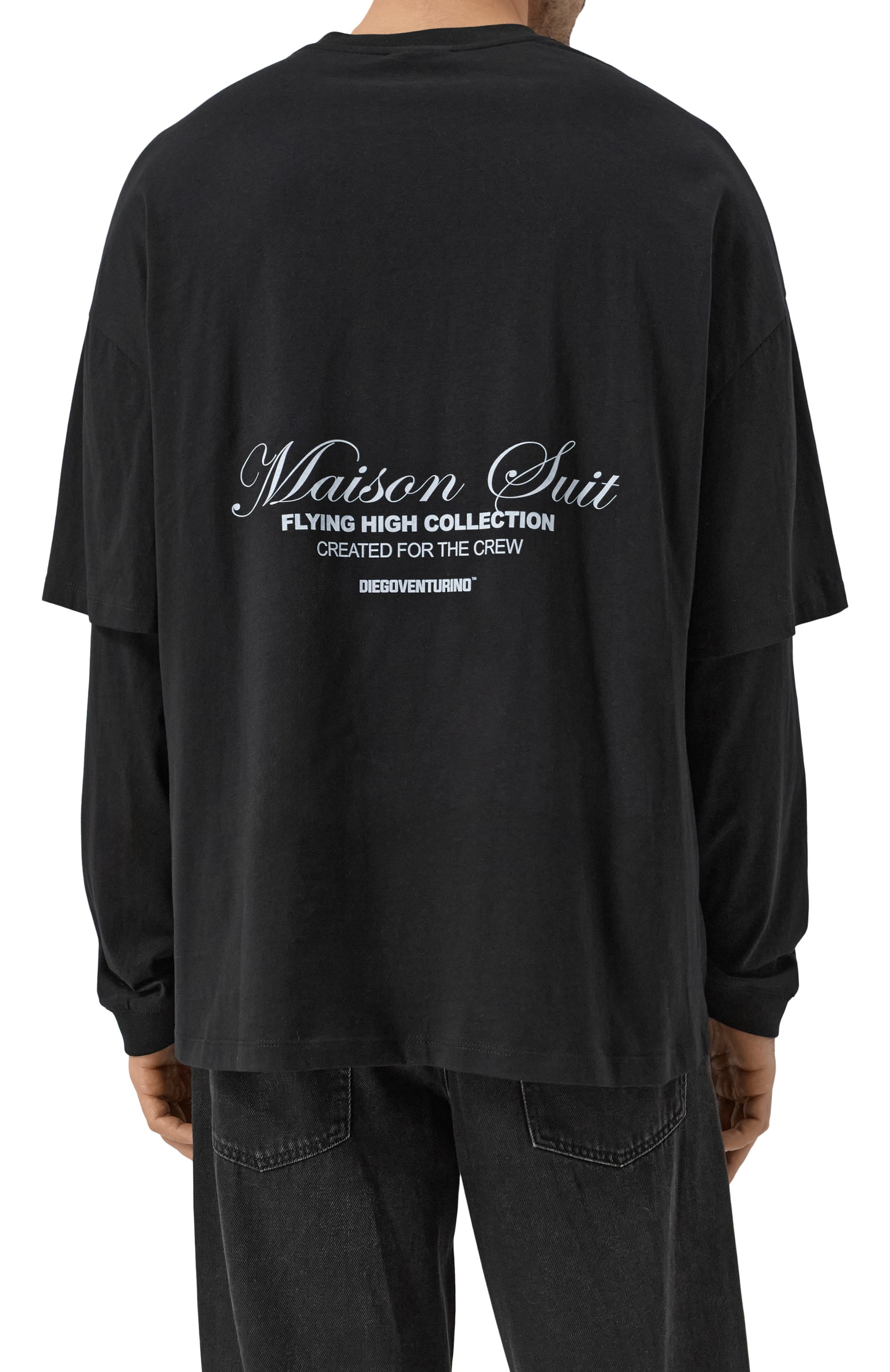 Хлопковый лонгслив DIEGO VENTURINO, арт. DVTS-MLCL0G0, фото 4