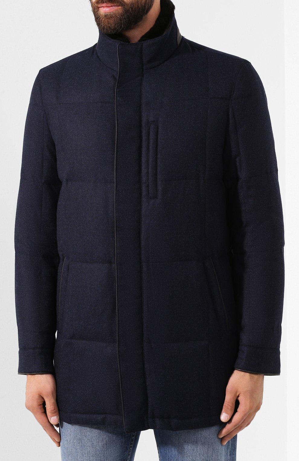 Пуховая куртка ANDREA CAMPAGNA синего цвета по цене 394000 руб., арт. A8T790/3821, фото 3 Пуховая куртка ANDREA CAMPAGNA, арт. A8T790/3821, фото 3