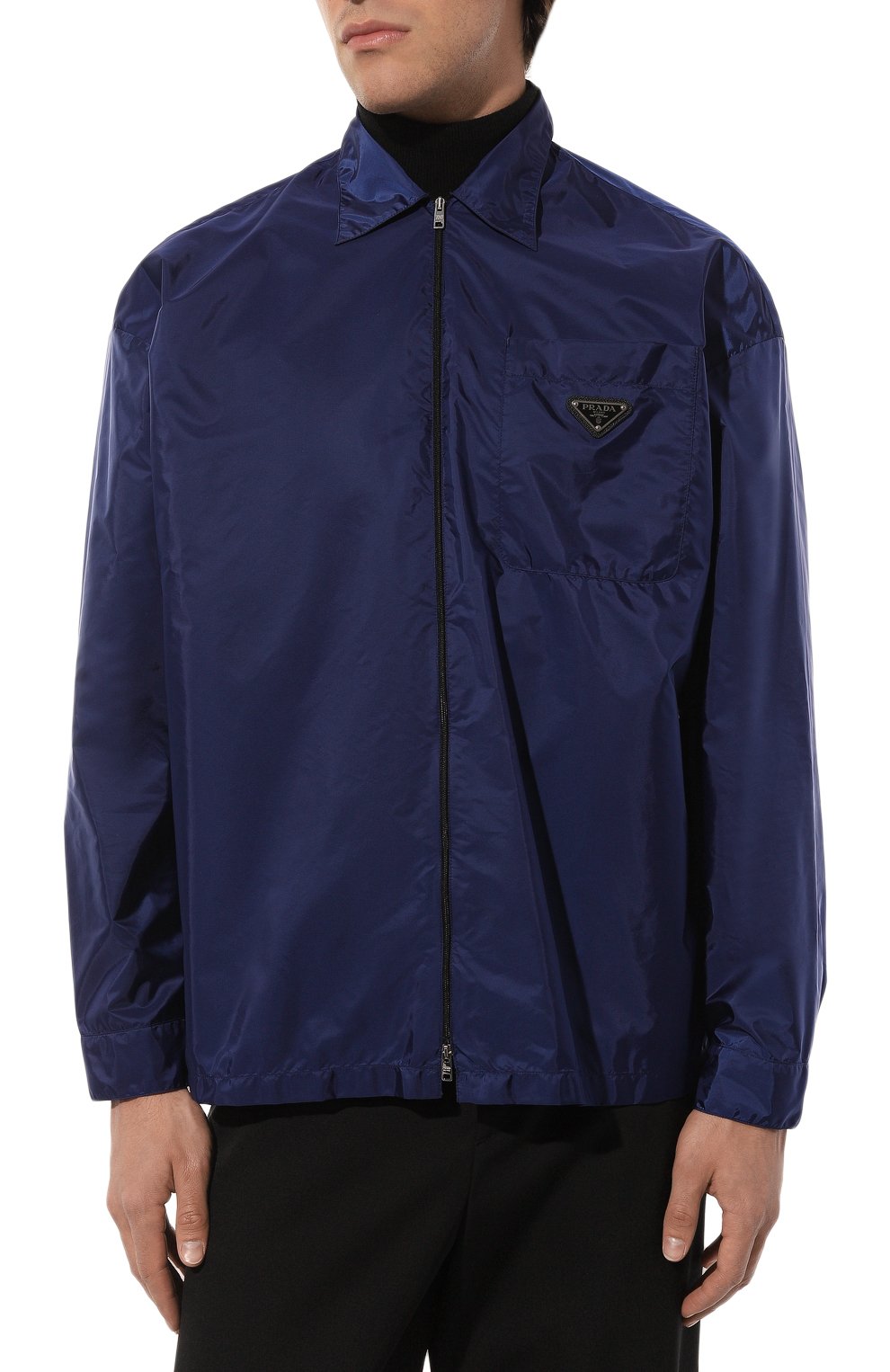 Рубашка PRADA синего цвета по цене 110000 руб., арт. SC557-1WQ9-F0216-212, фото 3 Рубашка PRADA, арт. SC557-1WQ9-F0216-212, фото 3