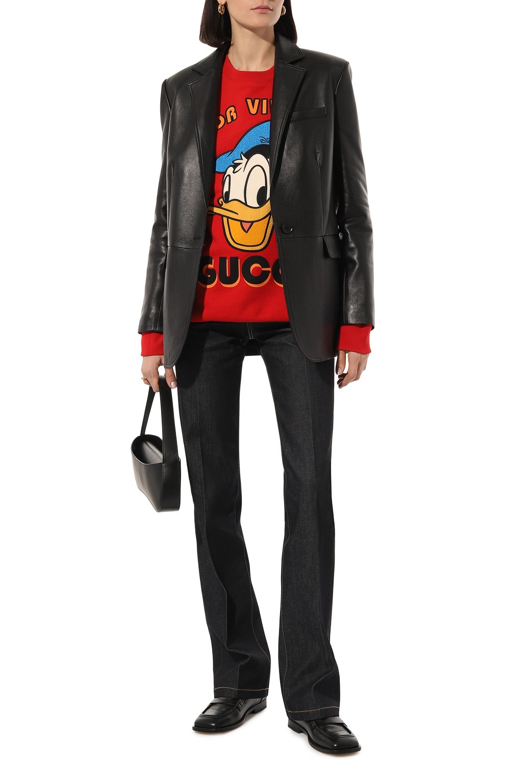 Хлопковый свитшот disney x gucci GUCCI красного цвета по цене 141120 руб., арт. 617964 XJDC1, фото 2 Хлопковый свитшот disney x gucci GUCCI, арт. 617964 XJDC1, фото 2
