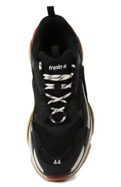 Мужские кроссовки triple s BALENCIAGA черного цвета, арт. 533882/W090M | Фото 6 (Материал внешний: Экокожа, Текстиль; Подошва: Массивная; Материал утеплителя: Без утеплителя; Стили: Классический; Кросс-КТ: Низкие)