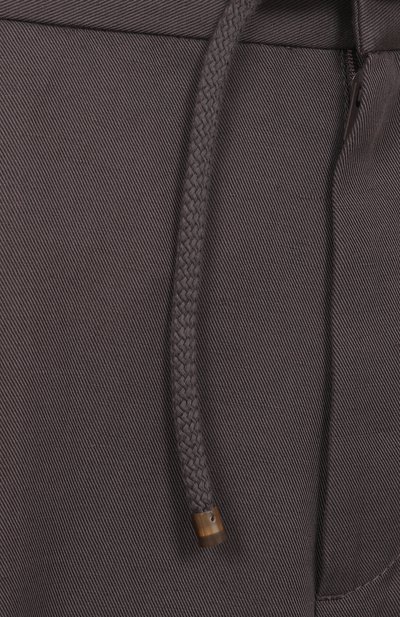 Брюки изо льна и хлопка BRUNELLO CUCINELLI, арт. MH255E1710, фото 5