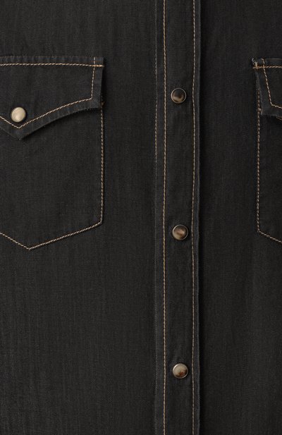 Джинсовая рубашка BRUNELLO CUCINELLI темно-серого цвета по цене 94000 руб., арт. MR683B2036, фото 5 Джинсовая рубашка BRUNELLO CUCINELLI, арт. MR683B2036, фото 5