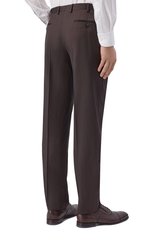 Костюм из шерсти и шелка Brioni RA9S1B/PDA37 Коричневый  RA9S1B/PDA37 Фото 5