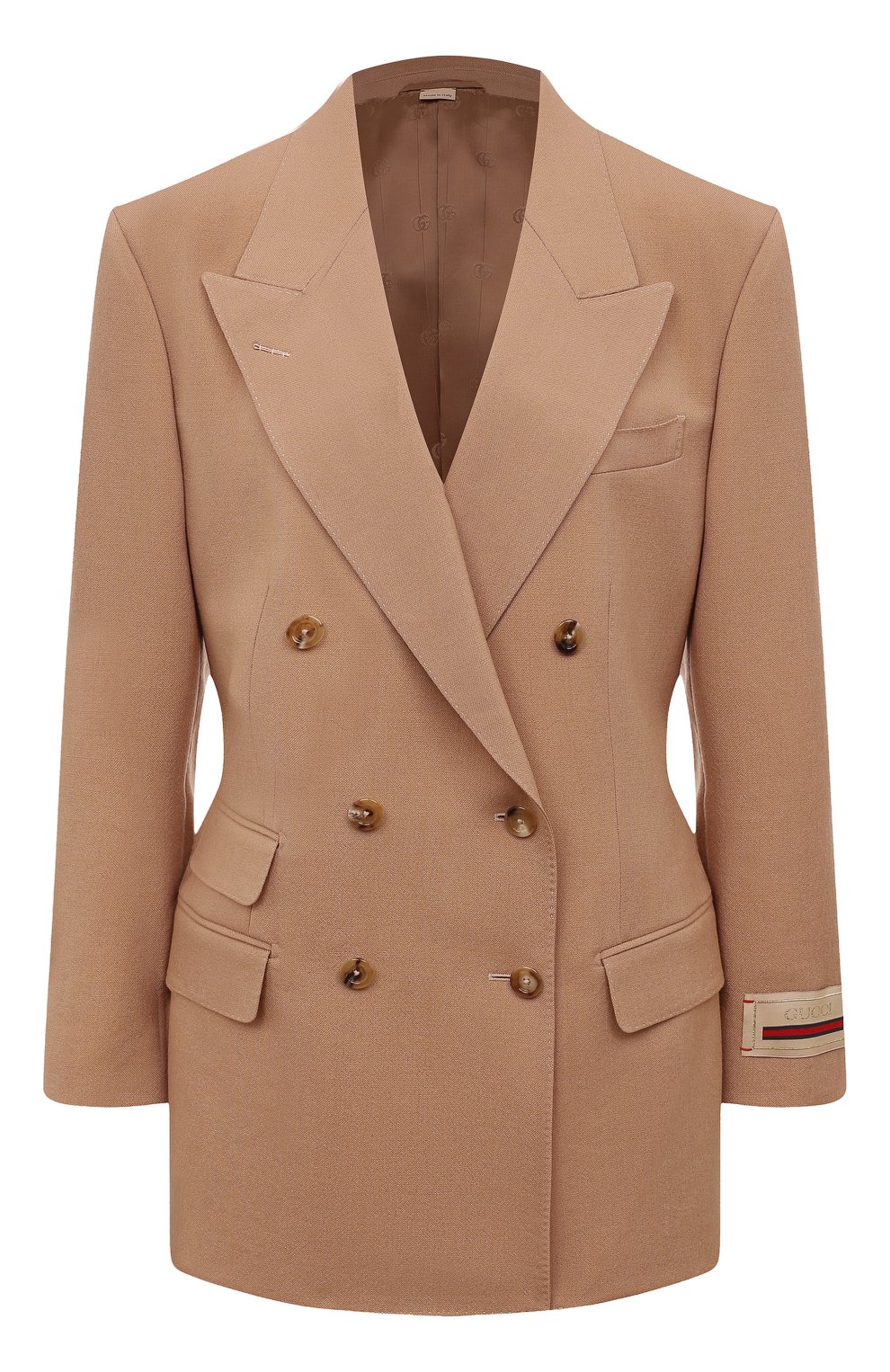 Жакет GUCCI бежевого цвета по цене 285120 руб., арт. 669528 ZAFAP, фото 1 Жакет GUCCI, арт. 669528 ZAFAP, фото 1