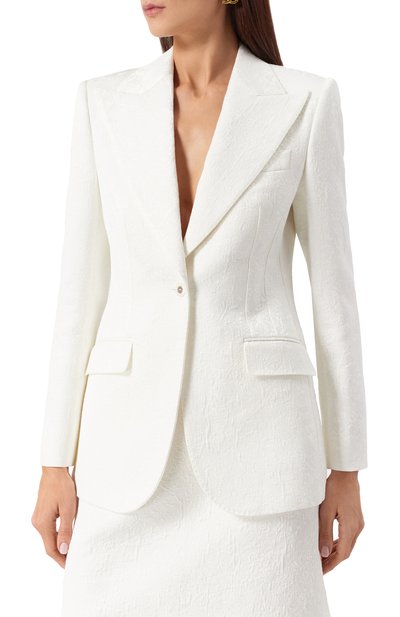Жакет из хлопка и вискозы DOLCE & GABBANA, арт. F29UCT/FJTBV, фото 3