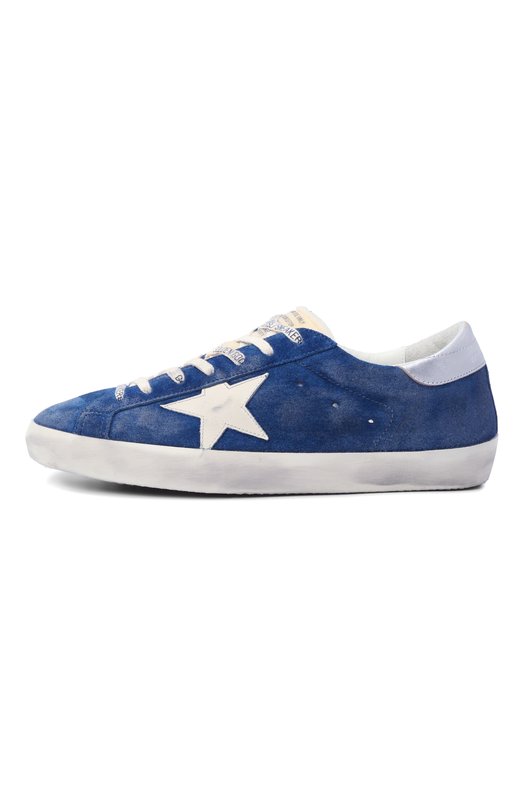 Замшевые кеды Super-Star Golden Goose Deluxe Brand GMF00101.F007531 Синий  GMF00101.F007531 Фото 4