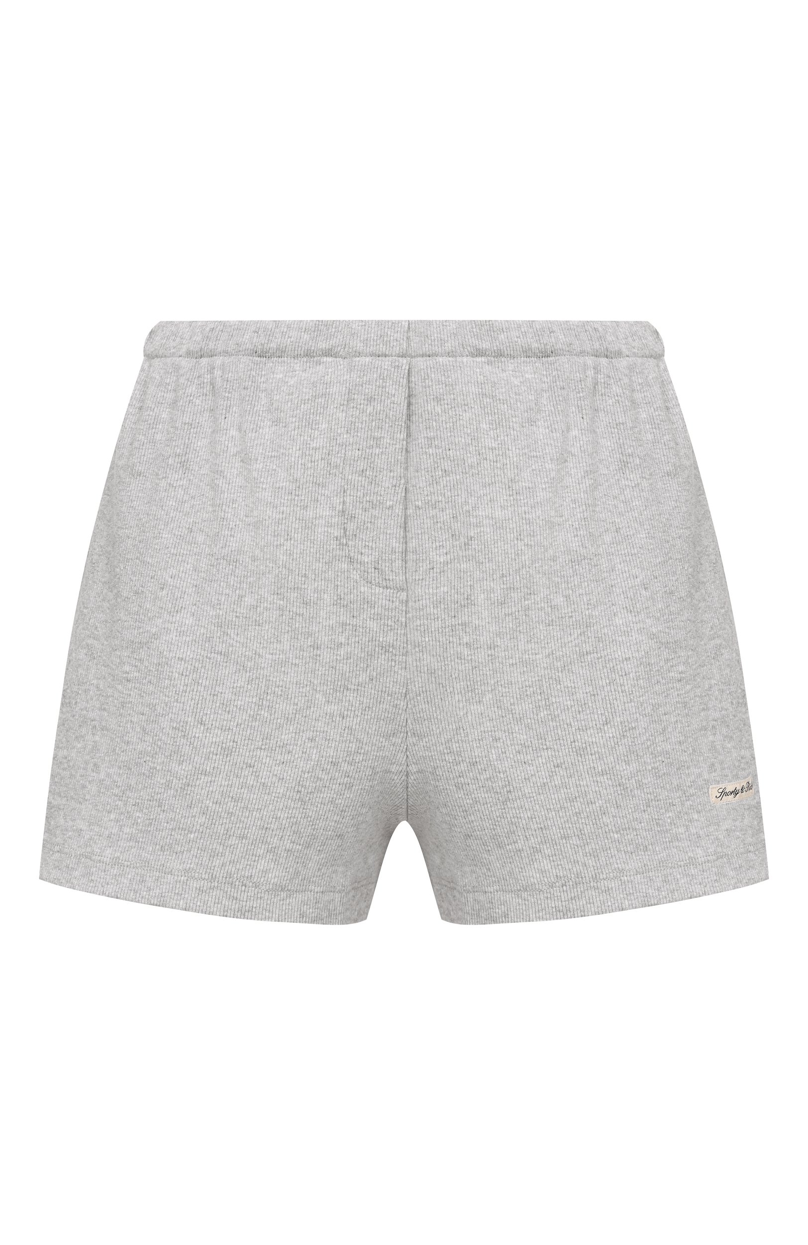 Хлопковые шорты SPORTY AND RICH серого цвета по цене 13600 руб., арт. SH06574326GY03, фото 1 Хлопковые шорты SPORTY AND RICH, арт. SH06574326GY03, фото 1