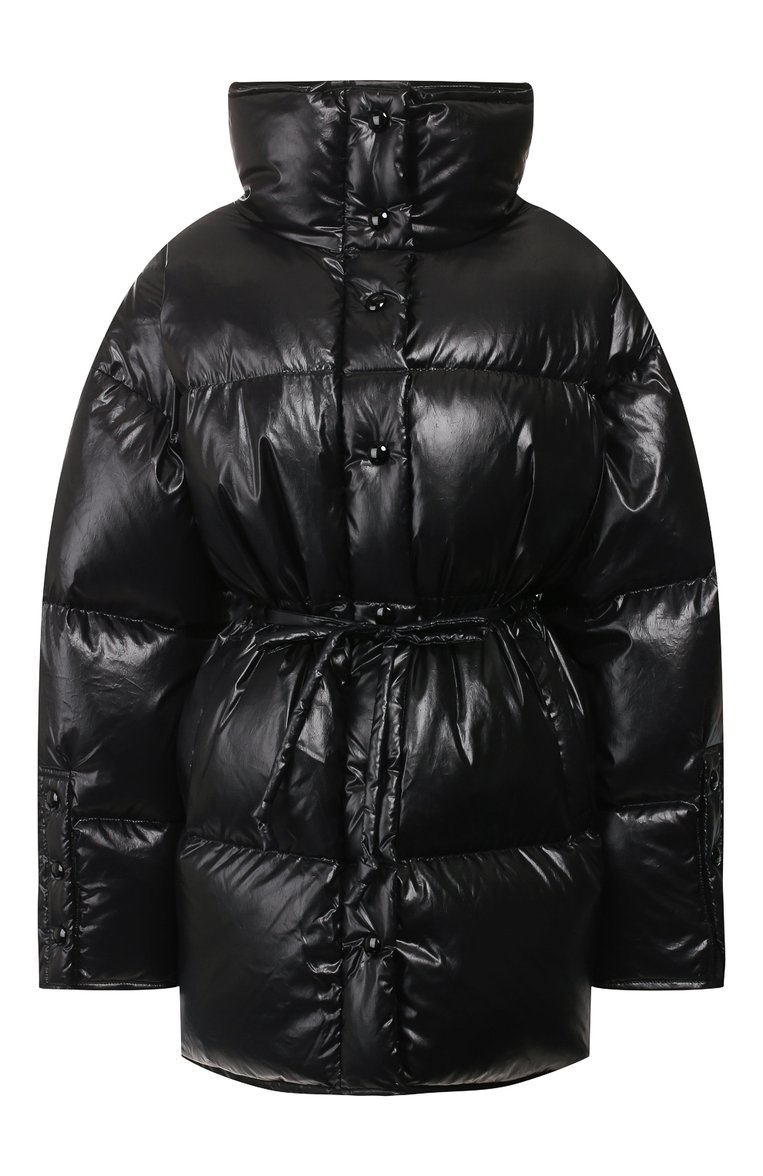 Женский пуховик ACNE STUDIOS черного цвета, арт. A90144 | Фото 1 (Статус проверки: Проверено, Проверена категория; Материал утеплителя: Пух и перо; Материал подклада: Синтетический материал; Материал внешний: Синтетический материал; Силуэт Ж (для верхов): Оверсайз; Длина (верхняя одежда): Короткие; Рукава: Длинные; Кросс-КТ: Пуховик)
