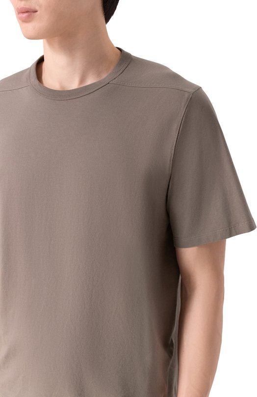 Хлопковая футболка Rick Owens RU01F2232/JA Серый  RU01F2232/JA Фото 5