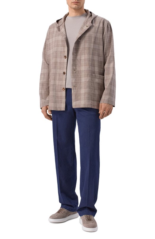 Футболка из хлопка и кашемира Kiton UMK0872 Серый  UMK0872 Фото 2