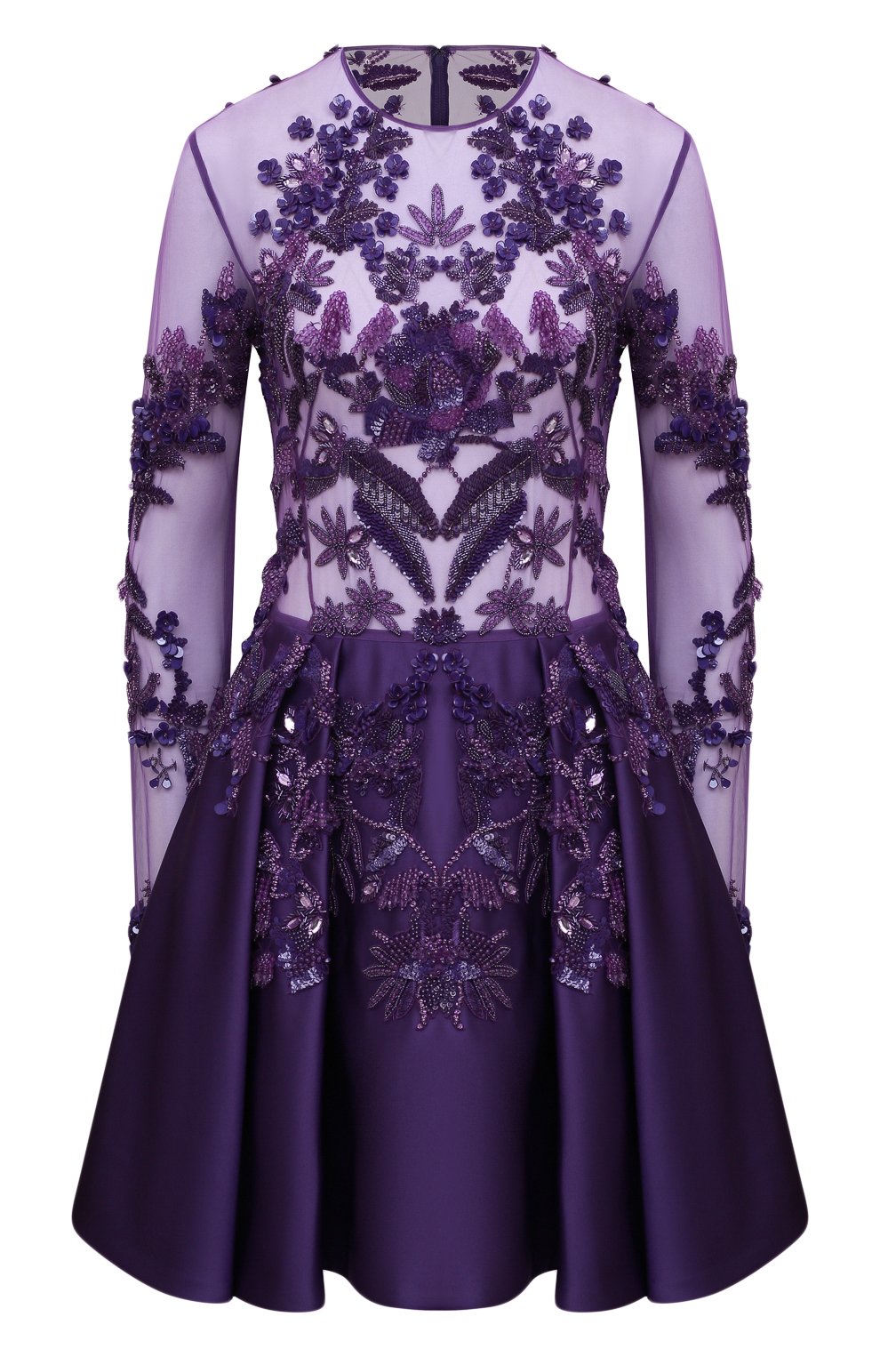Атласное платье с отделкой пайетками ZUHAIR MURAD, арт. RDPF17-019-DS, фото 1