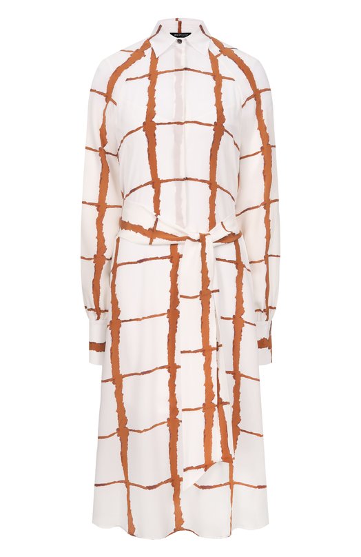 Шелковое платье Kiton D61340K0874G03 Белый D61340K0874G03