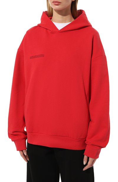 Хлопковое худи PANGAIA красного цвета по цене 20750 руб., арт. ORGANIC COTTON HOODIE, фото 3 Хлопковое худи PANGAIA, арт. ORGANIC COTTON HOODIE, фото 3