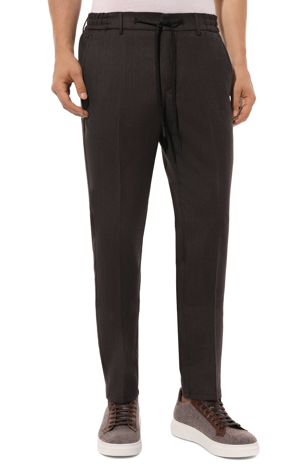 Шерстяные брюки ANDREA CAMPAGNA темно-коричневого цвета по цене 52250 руб., арт. SPIAGGIA/FA1648, фото 3 Шерстяные брюки ANDREA CAMPAGNA, арт. SPIAGGIA/FA1648, фото 3