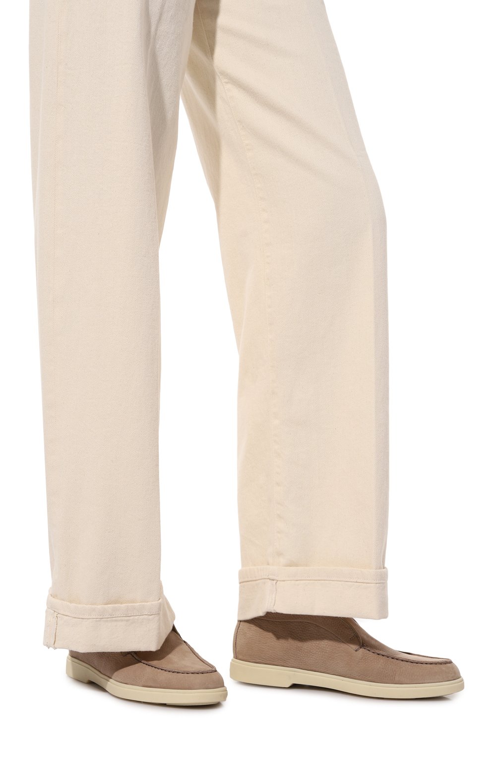 Ботинки из нубука SANTONI, арт. WUYG58458TISNPRX, фото 3