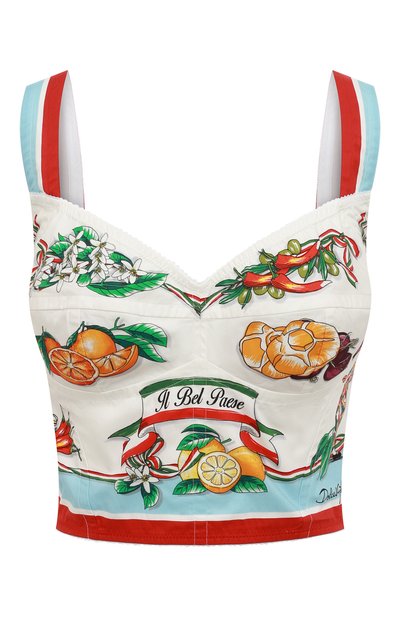 Женский хлопковый бра-топ DOLCE & GABBANA, арт. F755QT/HH5BR