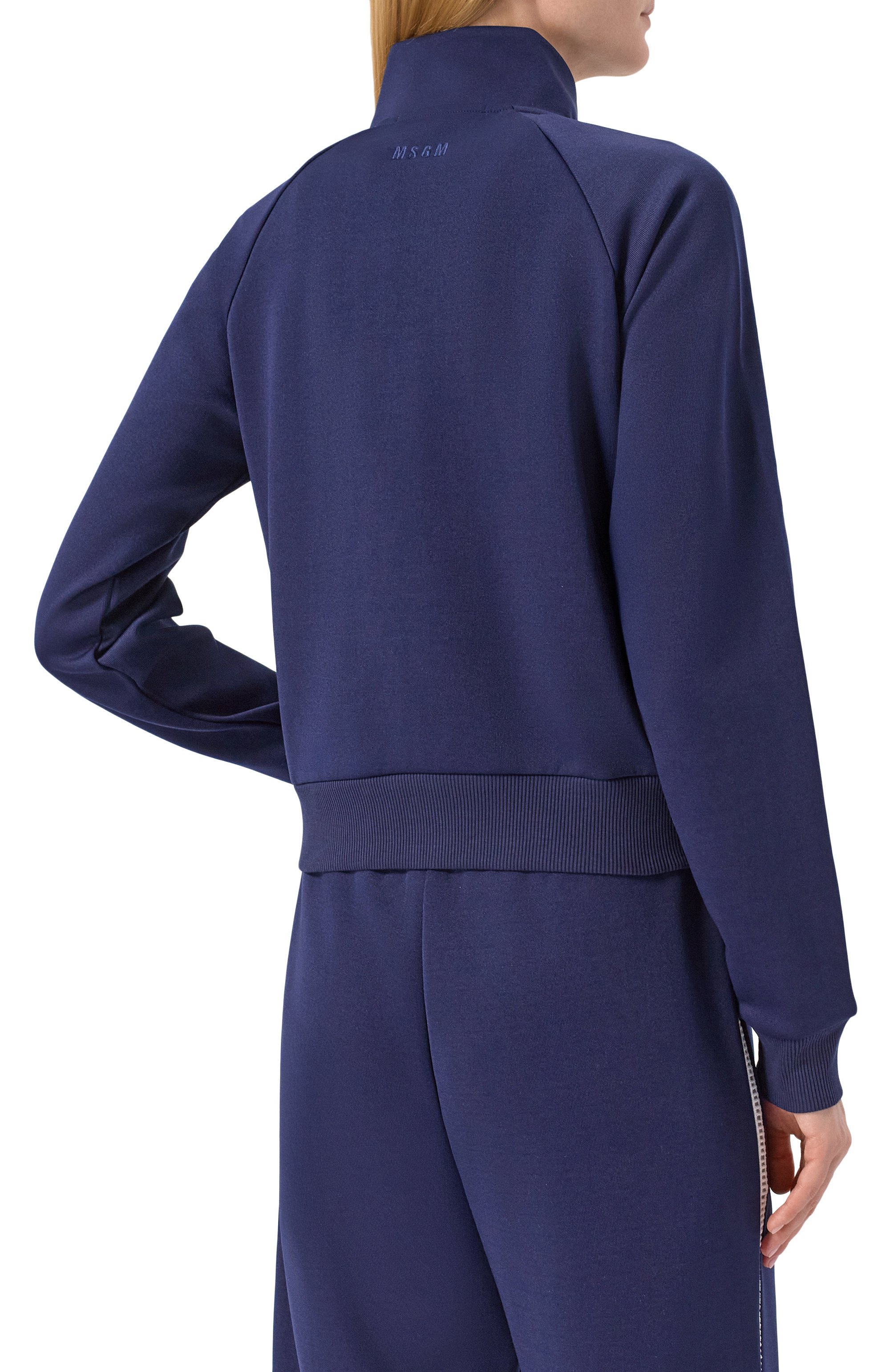 Хлопковая толстовка MSGM темно-синего цвета по цене 28100 руб., арт. 3841MDM136/257267, фото 4 Хлопковая толстовка MSGM, арт. 3841MDM136/257267, фото 4