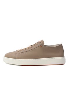 Мужские кожаные кеды cleanic SANTONI бежевого цвета, арт. MBCG21571BARCMMD | Фото 4 (Материал внутренний: Натуральная кожа; Материал внешний: Натуральная кожа; Подошва: Массивная; Кросс-КТ: Низкие; Стили: Классический; Материал утеплителя: Без утеплителя; Автоматизация состава: Проставлено; Автоматизация ТО: Проставлено)